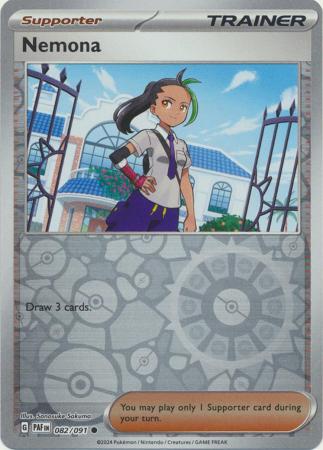 Nemona 82/91 - Paldean Fates - Reverse Holo Common