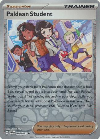 Paldean Student 86/91 - Paldean Fates - Reverse Holo Common