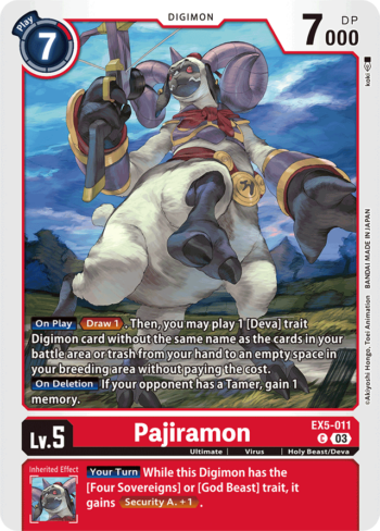 Pajiramon EX05-011 - Animal Colosseum - Common