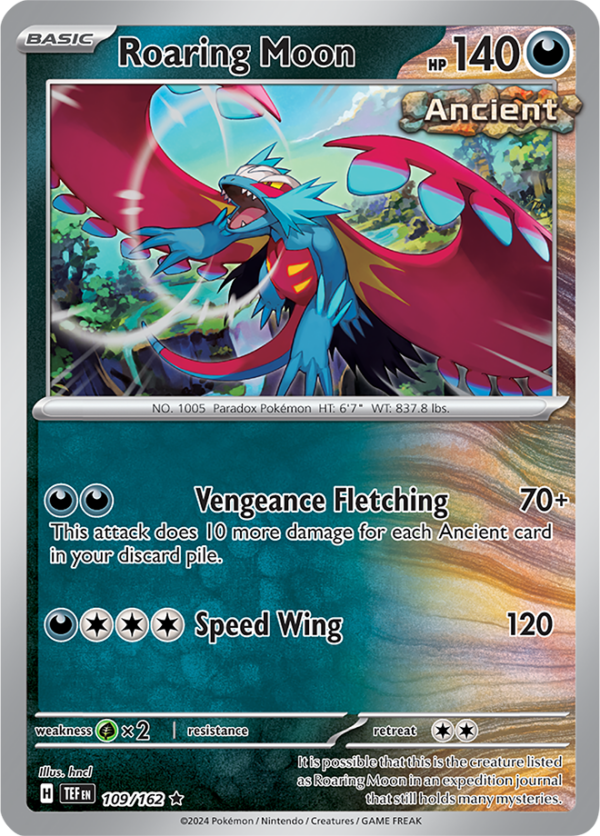 Roaring Moon 109/162 - Temporal Forces - Holo Rare - Shady Bloom