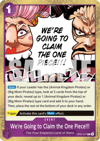 We're Going to Claim the One Piece!!! OP07-077 - 500 Years in the Future - Rare