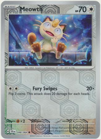 Meowth 48/64 - Shrouded Fable - Reverse Holo Common