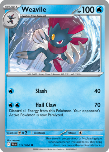 Weavile 14/64 - Shrouded Fable - Uncommon