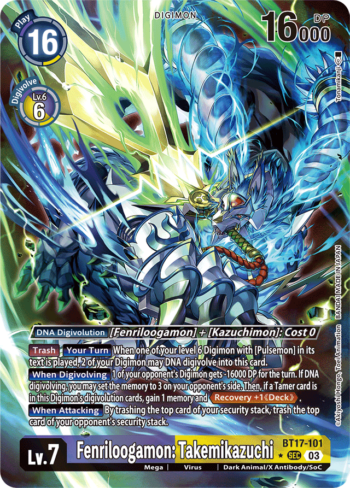 Fenriloogamon: Takemikazuchi BT17-101 - Secret Crisis - Alternate Art Secret Rare