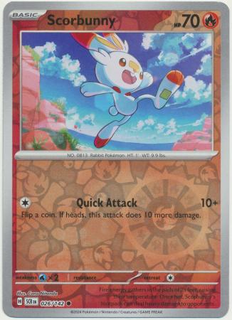 Scorbunny 26/142 - Stellar Crown - Reverse Holo Common
