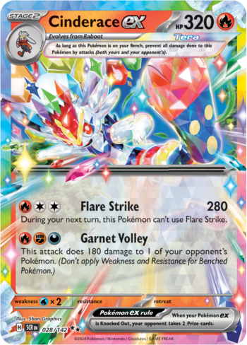 Cinderace ex 28/142 - Stellar Crown - Ultra Rare