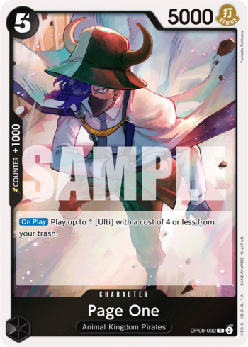 Page One OP08-092 - Two Legends - Rare