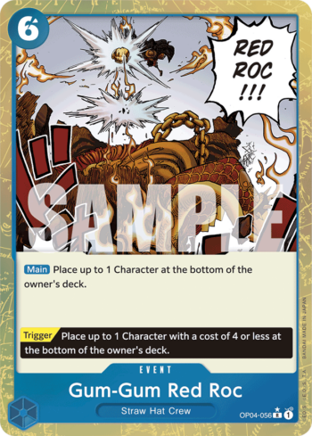 Gum-Gum Red Roc OP04-056 - One Piece Card The Best - Textured Foil Rare
