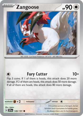 Zangoose 149/191 - Surging Sparks - Common