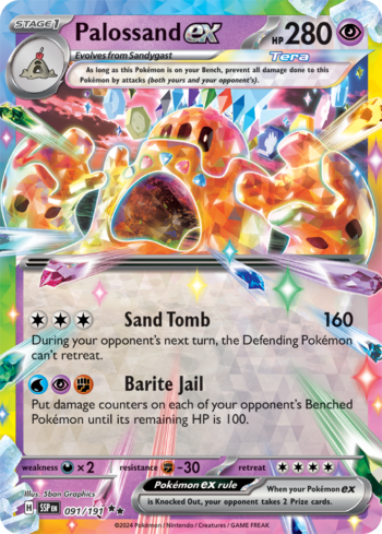 Palossand ex 91/191 - Surging Sparks - Ultra Rare