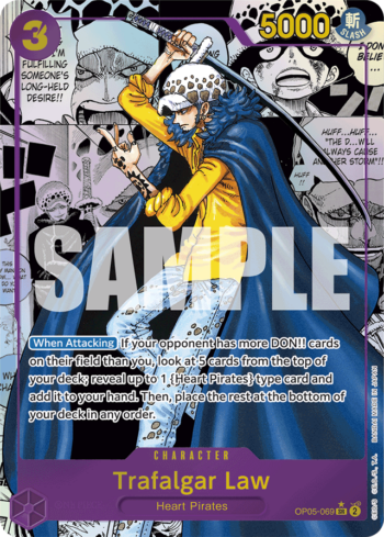 Trafalgar Law OP05-069 - One Piece Card The Best - Manga Alternate Art Super Rare