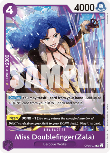 Miss Doublefinger(Zala) OP05-073 - One Piece Card The Best - Uncommon