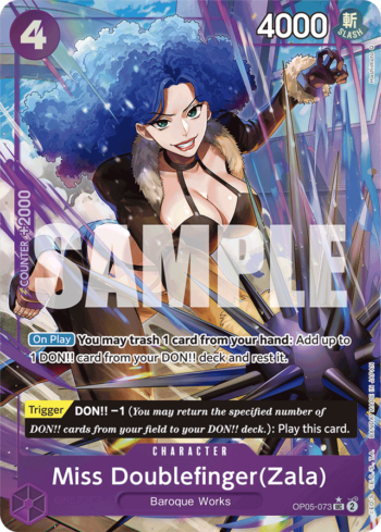 Miss Doublefinger(Zala) OP05-073 - One Piece Card The Best - Full Art Uncommon
