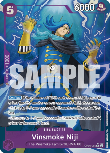 Vinsmoke Niji OP06-065 - One Piece Card The Best - Full Art Rare