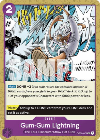 Gum-Gum Lightning OP09-077 - Emperors in the New World - Uncommon