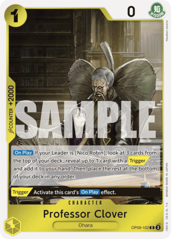 Professor Clover OP09-102 - Emperors in the New World - Rare