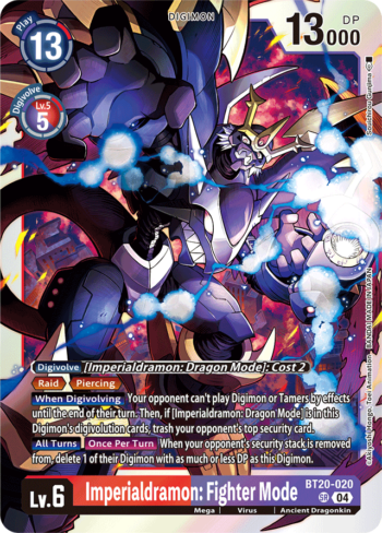 Imperialdramon: Fighter Mode BT20-020 - Special Booster Ver.2.5 - Super Rare