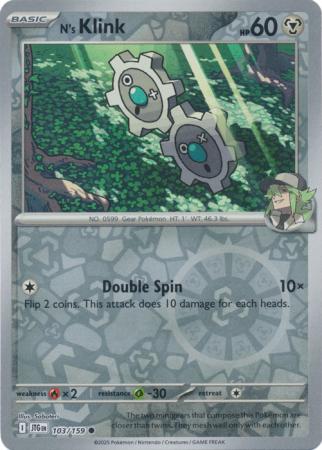 N's Klink 103/159 - Journey Together - Reverse Holo Common