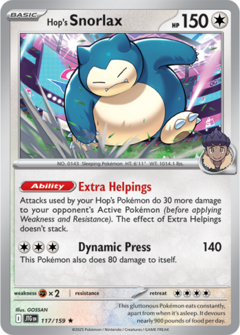 Hop's Snorlax 117/159 - Journey Together - Holo Rare