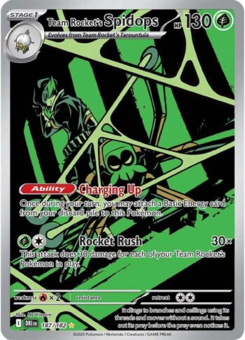Team Rocket's Spidops 187/182 - Destined Rivals - Illustration Rare