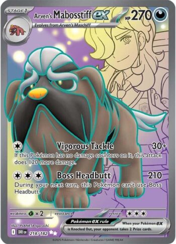 Arven's Mabosstiff ex 218/182 - Destined Rivals - Full Art Ultra Rare