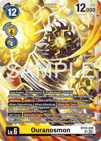 Ouranosmon BT22-039 - Cyber Eden - Super Rare