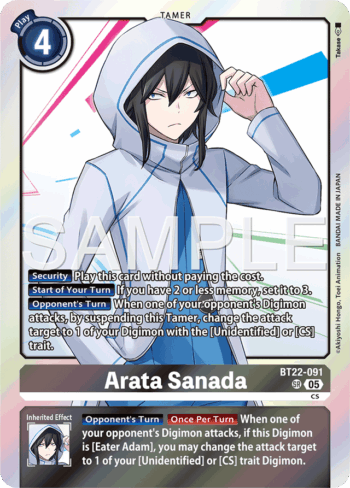 Arata Sanada BT22-091 - Cyber Eden - Super Rare