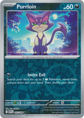 Purrloin 55/86 - White Flare - Reverse Holo Common