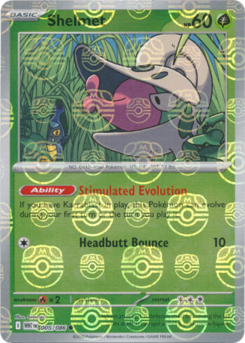 Shelmet 8/86 - White Flare - (Master Ball Pattern) Common