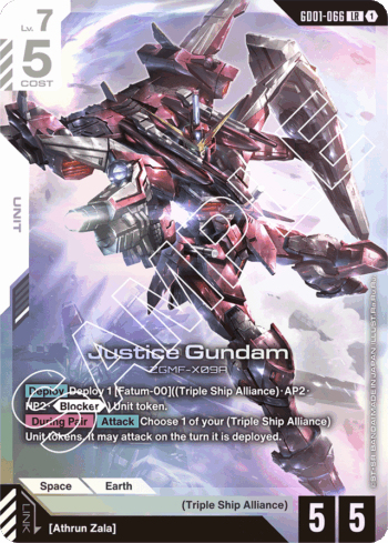 Justice Gundam GD01-066 - Newtype Rising - Legend Rare