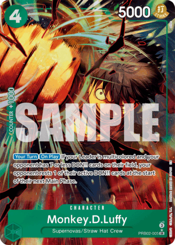 Monkey.D.Luffy PRB02-005 - One Piece Card The Best Vol.2 - Alternate Art Super Rare