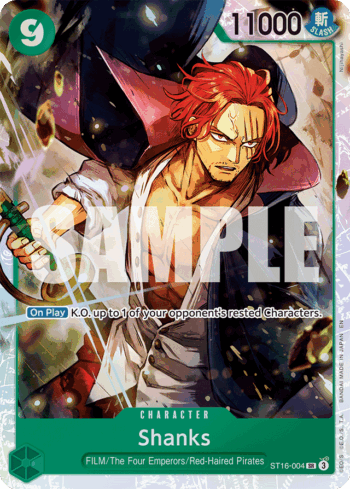 Shanks ST16-004 - One Piece Card The Best Vol.2 - Super Rare