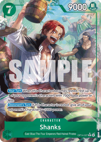 Shanks OP14-027 - The Azure Sea's Seven - Alternate Art Rare
