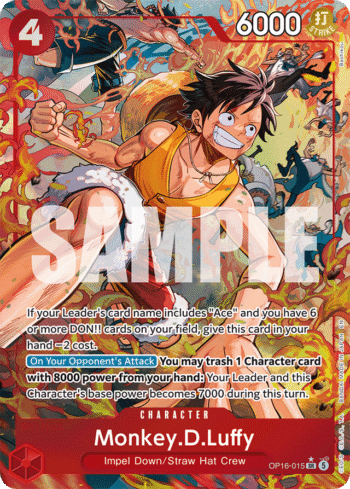 Monkey.D.Luffy OP16-015 - The Time of Battle - Alternate Art Super Rare