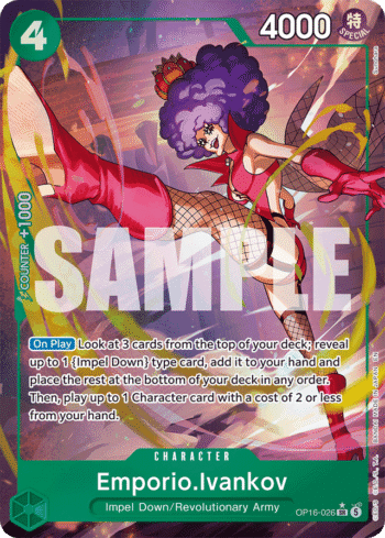 Emporio.Ivankov OP16-026 - The Time of Battle - Alternate Art Super Rare