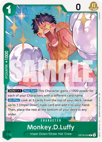 Monkey.D.Luffy OP16-034 - The Time of Battle - Rare