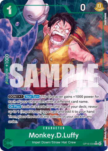 Monkey.D.Luffy OP16-034 - The Time of Battle - Alternate Art Rare