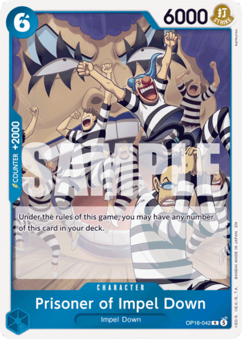 Prisoner of Impel Down OP16-042 - The Time of Battle - Rare