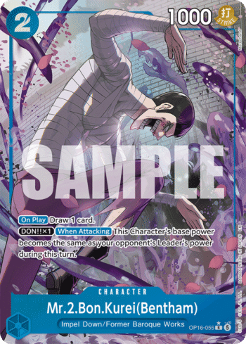 Mr.2.Bon.Kurei(Bentham) OP16-055 - The Time of Battle - Alternate Art Rare