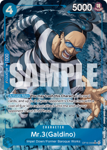 Mr.3(Galdino) OP16-056 - The Time of Battle - Alternate Art Super Rare