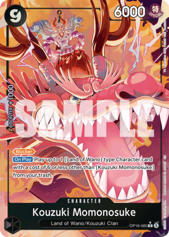 Kouzuki Momonosuke OP16-085 - The Time of Battle - Alternate Art Rare