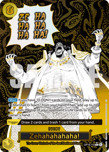 Zehahahahaha! OP16-116 - The Time of Battle - Alternate Art Rare