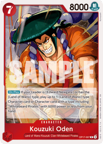 Kouzuki Oden OP17-007 - The World's Strongest Warriors - Rare