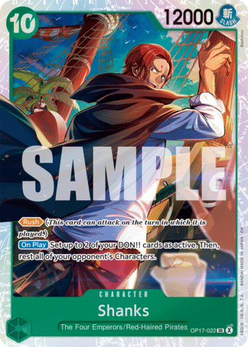 Shanks OP17-022 - The World's Strongest Warriors - Super Rare