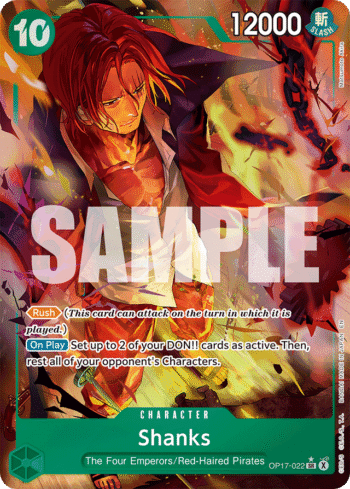 Shanks OP17-022 - The World's Strongest Warriors - Alternate Art Super Rare