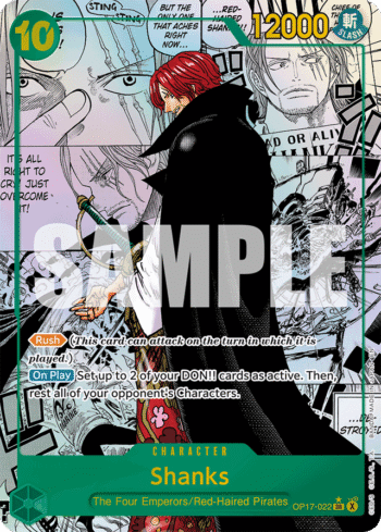 Shanks OP17-022 - The World's Strongest Warriors - Manga Alternate Art Super Rare