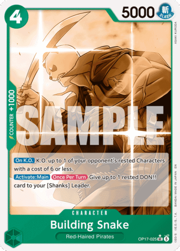 Building Snake (Pandaman Art) OP17-025 - The World's Strongest Warriors - Uncommon