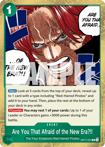 Are You That Afraid of the New Era?!! OP17-037 - The World's Strongest Warriors - Rare