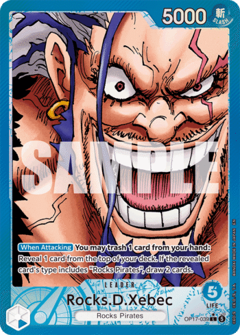 Rocks.D.Xebec OP17-039 - The World's Strongest Warriors - Alternate Art Leader