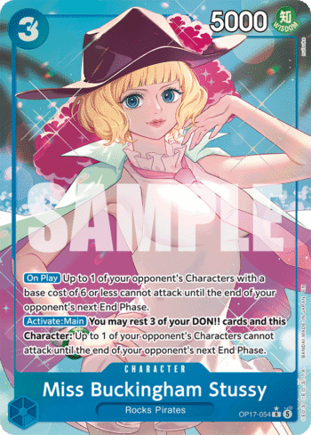 Miss Buckingham Stussy OP17-054 - The World's Strongest Warriors - Alternate Art Rare